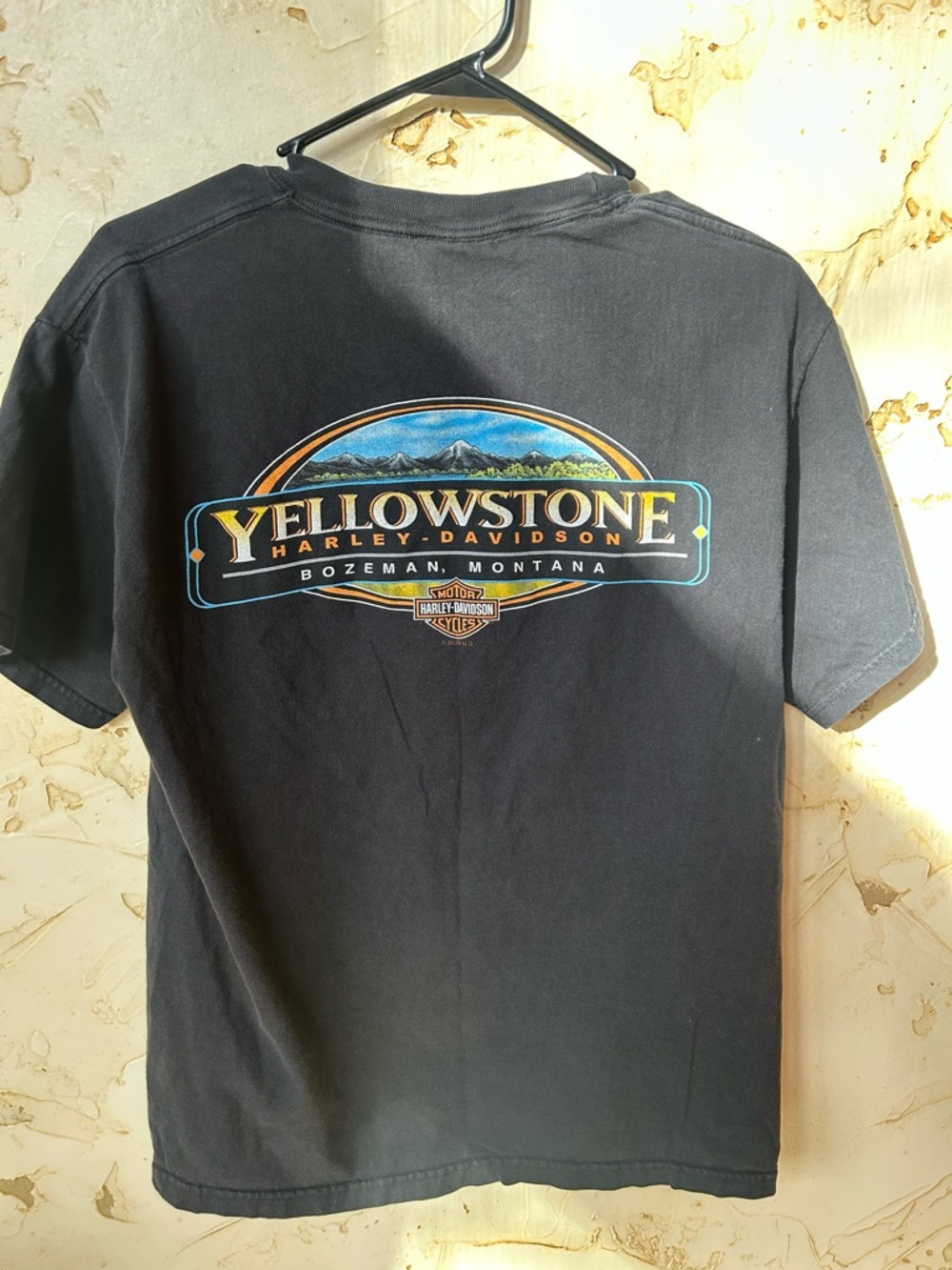 Harley-Davidson Yellowstone Bozeman MT T-Shirt Men’s L Black Motorcycle